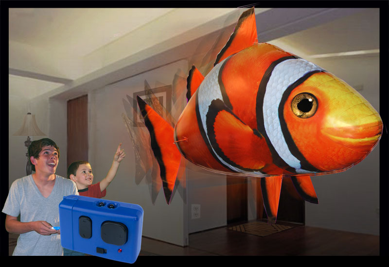Clownfish Nemo Balloon Week Toy Gift Air Swimmers Remote Control Flying Shark